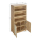 Sheridan Modern Cane Bookcase with Adjustable Shelves in Nature MHC-BC-6GLF-NA