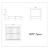 Heather Queen Bed in Cream MHC-BD003-QN-CR