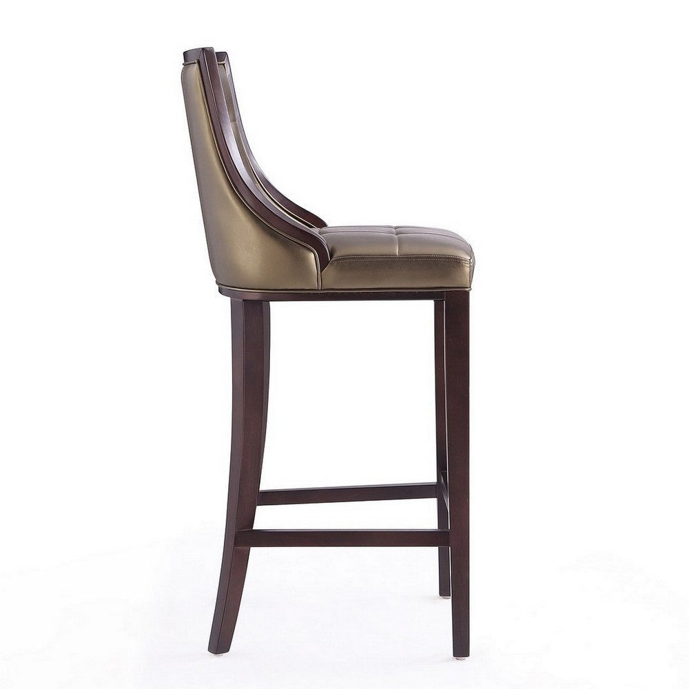 Fifth Avenue 45 in. Bronze and Walnut Beech Wood Bar Stool MHC-BS007-BZ