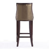 Fifth Avenue 45 in. Bronze and Walnut Beech Wood Bar Stool MHC-BS007-BZ