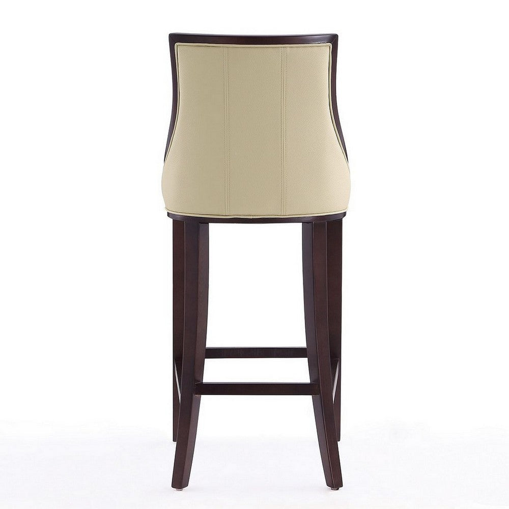 Fifth Avenue 45 in. Cream and Walnut Beech Wood Bar Stool MHC-BS007-CR