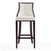 Fifth Avenue 45 in. Pearl White and Walnut Beech Wood Bar Stool MHC-BS007-PW