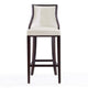 Fifth Avenue 45 in. Pearl White and Walnut Beech Wood Bar Stool MHC-BS007-PW