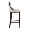 Fifth Avenue 45 in. Pearl White and Walnut Beech Wood Bar Stool MHC-BS007-PW