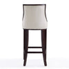 Fifth Avenue 45 in. Pearl White and Walnut Beech Wood Bar Stool MHC-BS007-PW