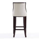 Fifth Avenue 45 in. Pearl White and Walnut Beech Wood Bar Stool MHC-BS007-PW