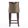 Emperor 41 in. Bronze and Walnut Beech Wood Bar Stool MHC-BS008-BZ