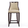 Emperor 41 in. Cream and Walnut Beech Wood Bar Stool MHC-BS008-CR