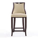 Emperor 41 in. Cream and Walnut Beech Wood Bar Stool MHC-BS008-CR