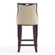 Emperor 41 in. Cream and Walnut Beech Wood Bar Stool MHC-BS008-CR