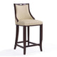 Emperor 41 in. Cream and Walnut Beech Wood Bar Stool