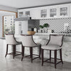 Emperor Faux Leather Barstool in Light Grey MHC-BS008-LG