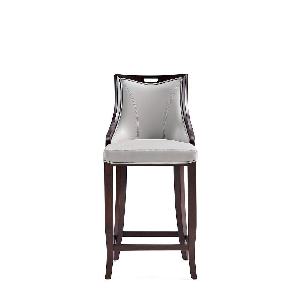 Emperor Faux Leather Barstool in Light Grey MHC-BS008-LG