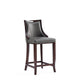 Emperor Faux Leather Barstool in Pebble Grey