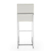 Element 42.13 in. Pearl White and Polished Chrome Stainless Steel Bar Stool MHC-BS010-PW