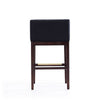 Kingsley 38 in. Black and Dark Walnut Beech Wood Barstool MHC-BS012-BK