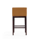 Kingsley 38 in. Camel and Dark Walnut Beech Wood Barstool MHC-BS012-CL