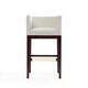 Kingsley 38 in. Ivory and Dark Walnut Beech Wood Barstool MHC-BS012-IV