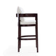 Ritz 38 in. Ivory and Dark Walnut Beech Wood Barstool MHC-BS013-IV