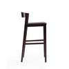Klismos 40.75 in. Black and Dark Walnut Beech Wood Barstool MHC-BS014-BK