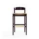 Klismos 40.75 in. Camel and Dark Walnut Beech Wood Barstool MHC-BS014-CL