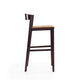 Klismos 40.75 in. Camel and Dark Walnut Beech Wood Barstool MHC-BS014-CL
