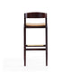 Klismos 40.75 in. Camel and Dark Walnut Beech Wood Barstool MHC-BS014-CL