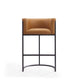 Cosmopolitan 37.8 in. Camel and Black Metal Barstool MHC-BS015-CL