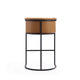Cosmopolitan 37.8 in. Camel and Black Metal Barstool MHC-BS015-CL
