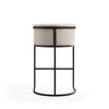 Cosmopolitan 37.8 in. Cream and Black Metal Barstool MHC-BS015-CR