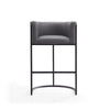 Cosmopolitan 37.8 in. Grey and Black Metal Barstool MHC-BS015-GY