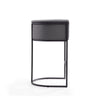 Cosmopolitan 37.8 in. Grey and Black Metal Barstool MHC-BS015-GY