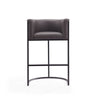Cosmopolitan 37.8 in. Pebble and Black Metal Barstool MHC-BS015-PE