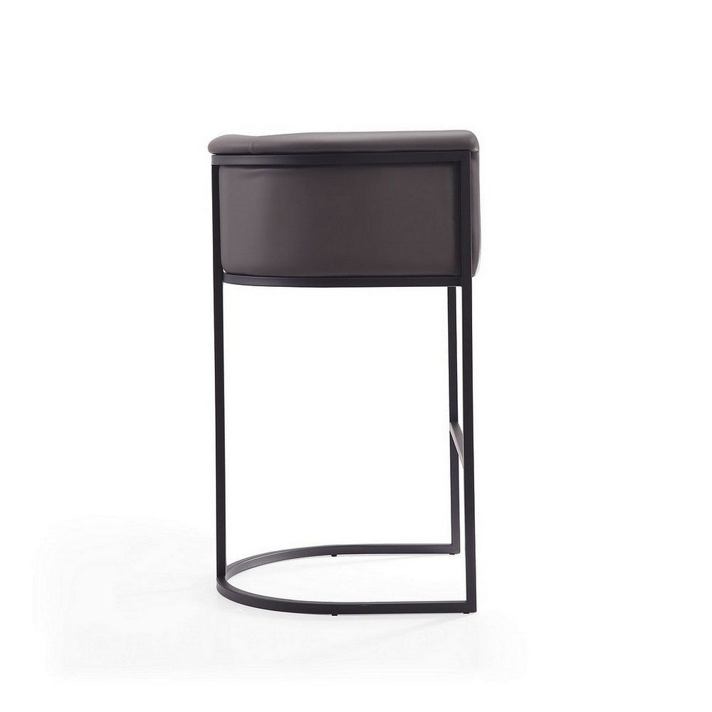 Cosmopolitan 37.8 in. Pebble and Black Metal Barstool MHC-BS015-PE