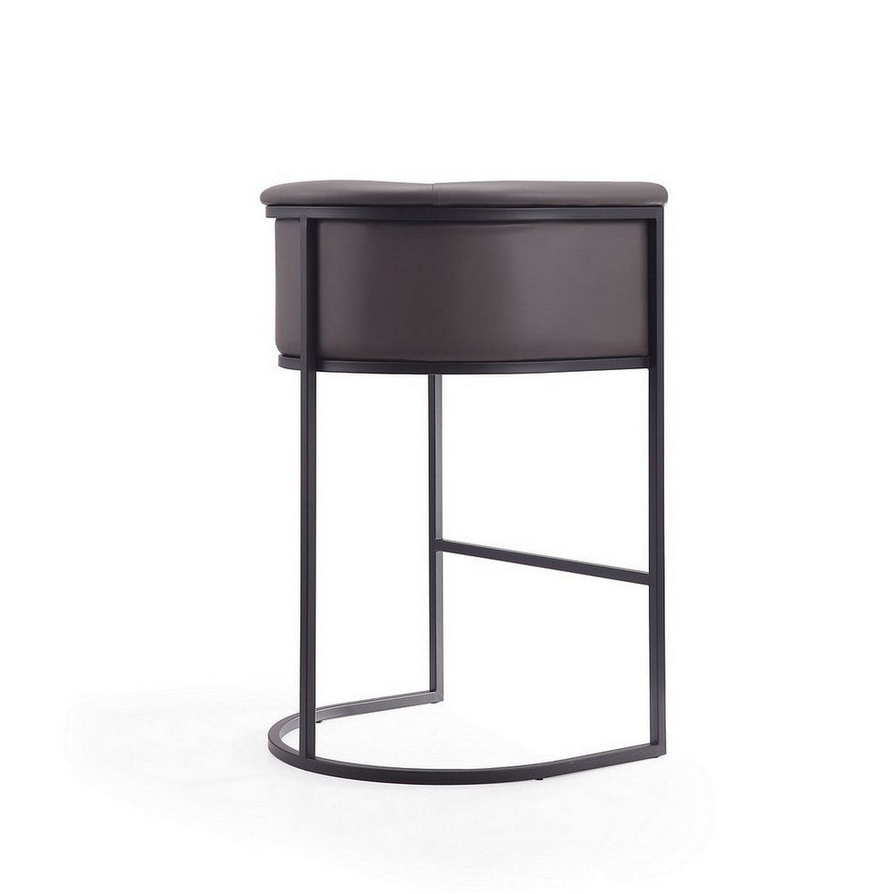 Cosmopolitan 37.8 in. Pebble and Black Metal Barstool MHC-BS015-PE
