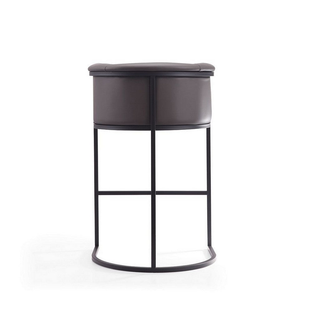 Cosmopolitan 37.8 in. Pebble and Black Metal Barstool MHC-BS015-PE