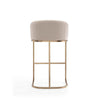 Louvre 40 in. Cream and Titanium Gold Stainless Steel Barstool MHC-BS016-CR