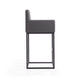 Ambassador 42 in. Grey and Black Metal Barstool MHC-BS017-GY