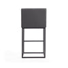 Ambassador 42 in. Grey and Black Metal Barstool MHC-BS017-GY