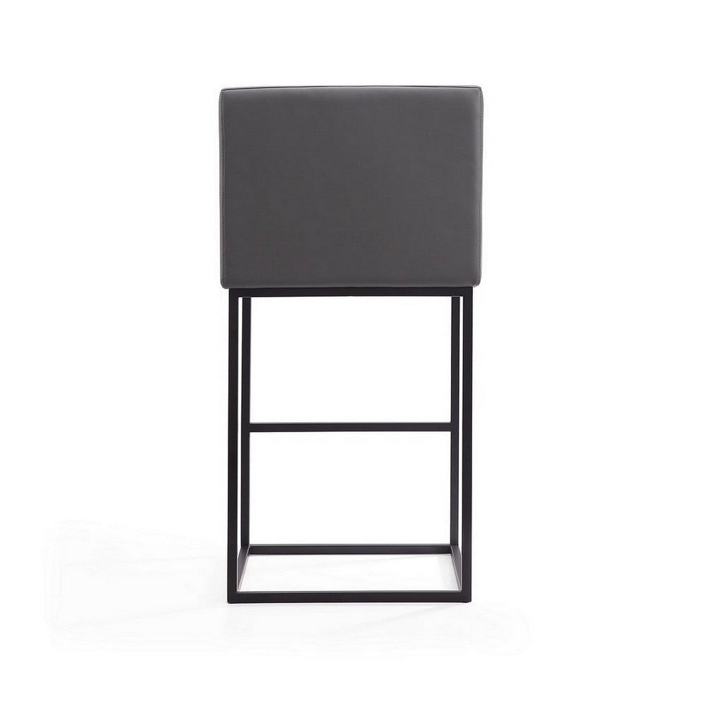 Ambassador 42 in. Grey and Black Metal Barstool MHC-BS017-GY