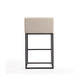 Embassy 38 in. Cream and Black Metal Barstool MHC-BS018-CR