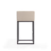 Embassy 38 in. Cream and Black Metal Barstool MHC-BS018-CR