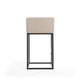 Embassy 38 in. Cream and Black Metal Barstool MHC-BS018-CR