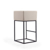 Embassy 38 in. Cream and Black Metal Barstool MHC-BS018-CR