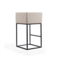 Embassy 38 in. Cream and Black Metal Barstool MHC-BS018-CR