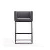 Embassy 38 in. Grey and Black Metal Barstool MHC-BS018-GY