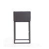 Embassy 38 in. Grey and Black Metal Barstool MHC-BS018-GY