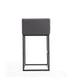 Embassy 38 in. Grey and Black Metal Barstool MHC-BS018-GY