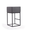 Embassy 38 in. Grey and Black Metal Barstool MHC-BS018-GY