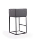 Embassy 38 in. Grey and Black Metal Barstool MHC-BS018-GY